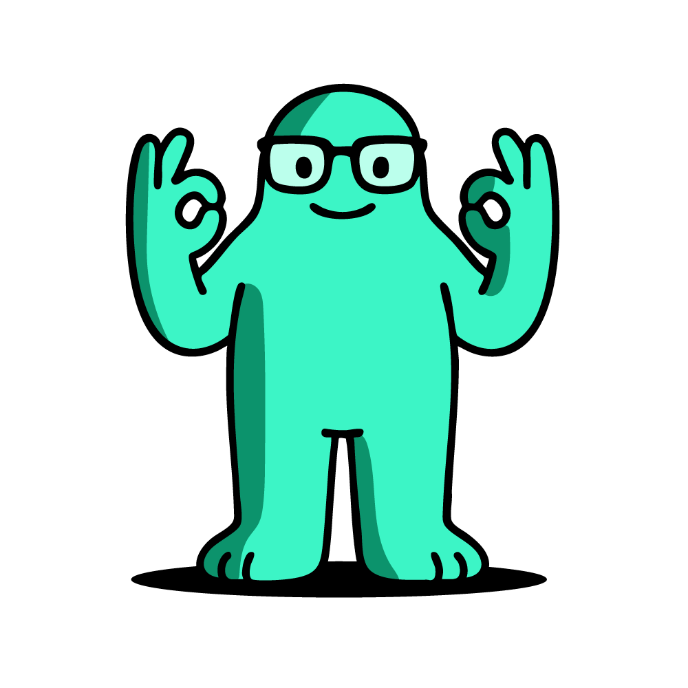 myopx character making an okay gesture